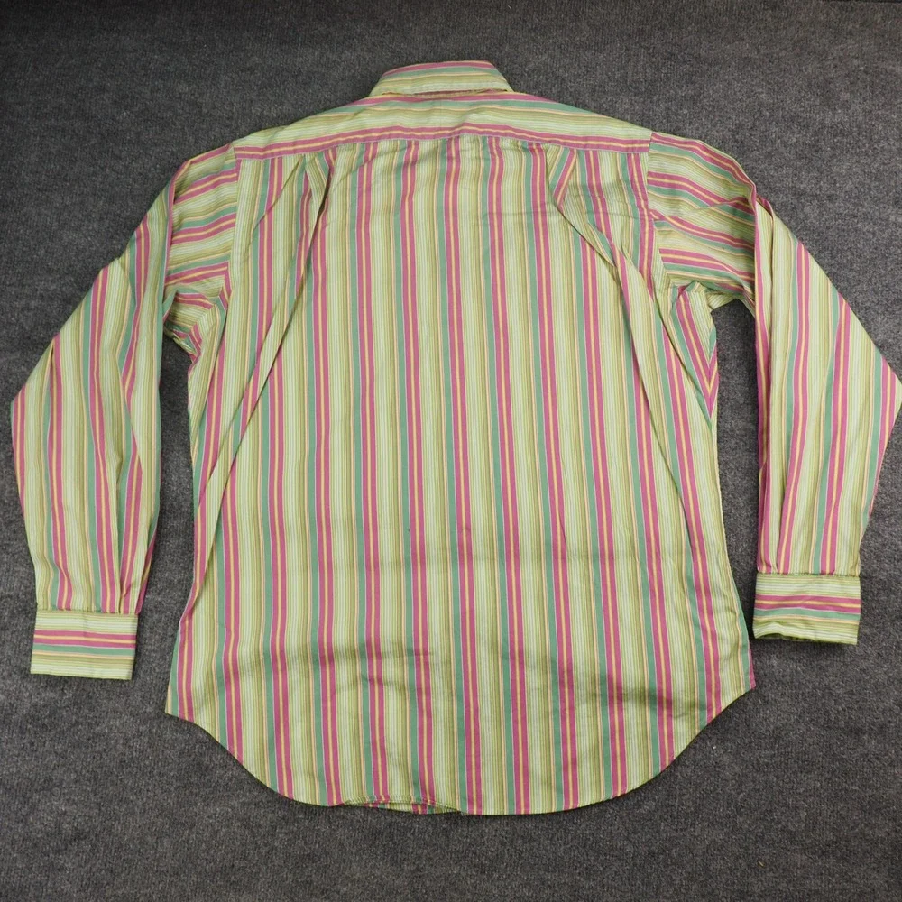 Polo Ralph Lauren Shirt Philip Sport Mens Med Multi Color Striped Button Up